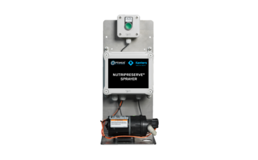 Nutripreserve Sprayer lets you safely add organic acid mistures to feed