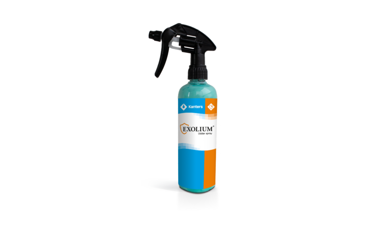Exolium Udderspray cares for hard udders with natural ingredients